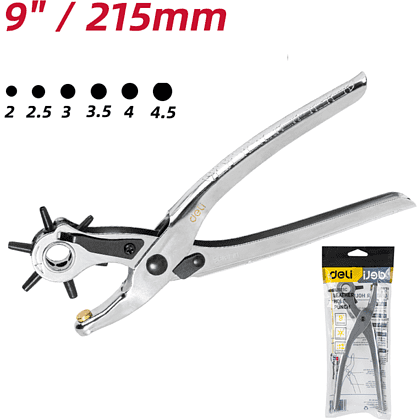 Пробойник Deli YS EDL1919C, 215 мм, 2-4,5 мм, металлический - 10