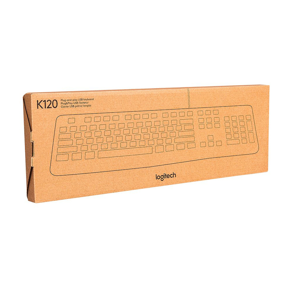 Клавиатура Logitech "K120", USB, проводная, черный - 2