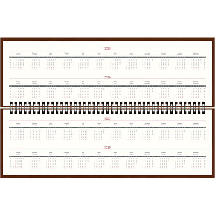 Еженедельник датированный "xGold", кожзам., коричневый, срез золотистый, 2025 - 2