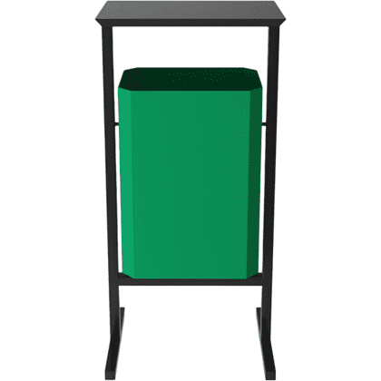 Урна уличная для мусора СТАНДАРТ, 35 л, металл, зелёный - 2