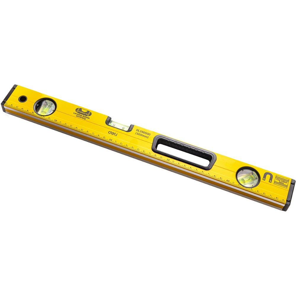 Уровень строительный Deli YS EDL290500, 500 мм, магнит