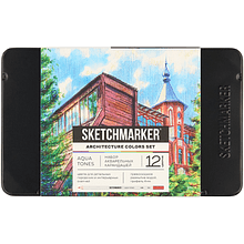Цветные карандаши акварельные "Sketchmarker Архитектура"