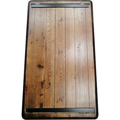 Столешница массив 1300х750х27, Дуб натуральный, кромка косая - 3