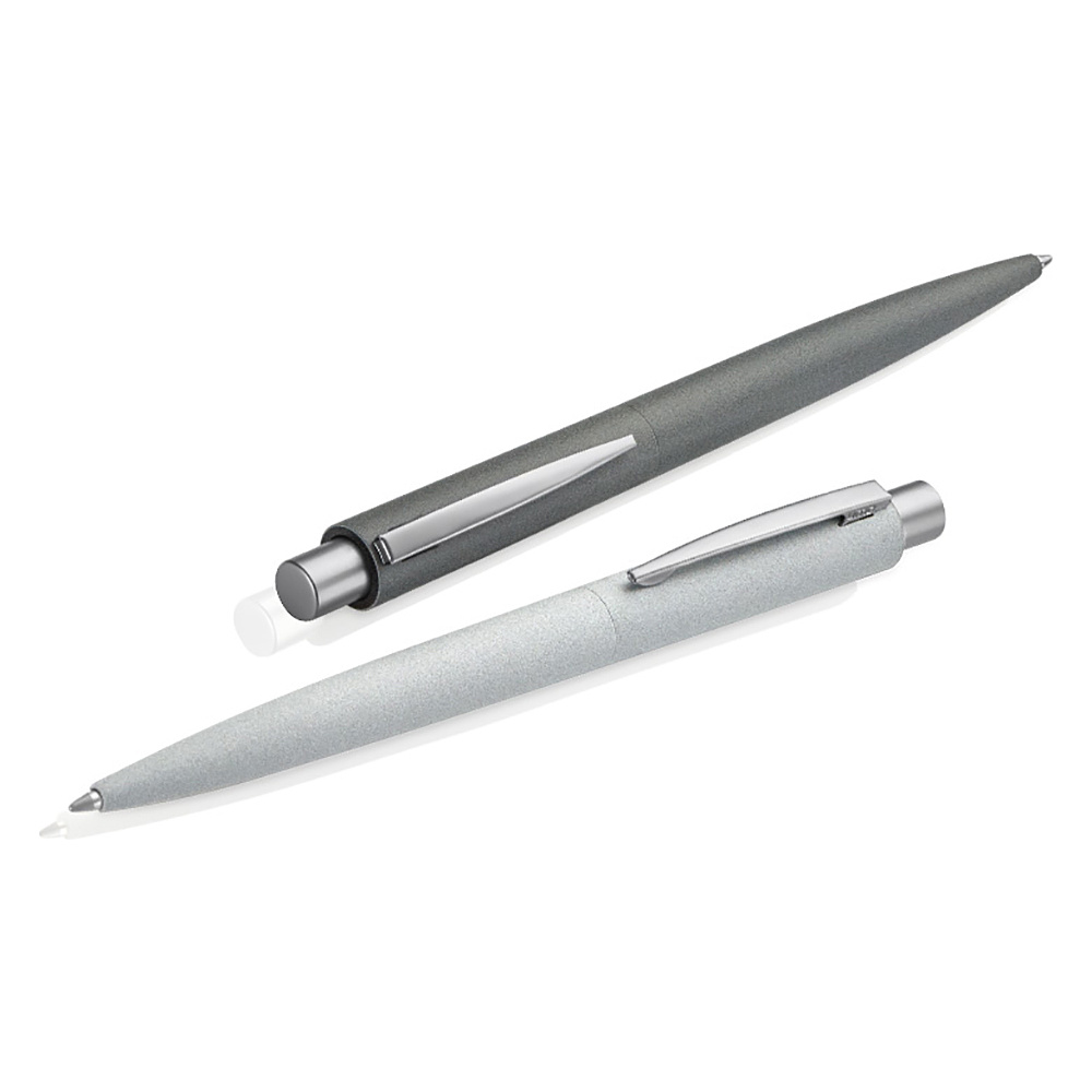 Ручка шариковая автоматическая "Lumos Stone", 1,0 мм, светло-серый, серебристый, стерж. синий - 2