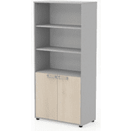 Коллекция Титан Шкаф ТН450/2+ТНД22+ТНТ80/2, 800х400х1825, с глухими малыми дверями и топом