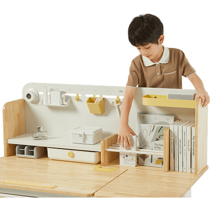 Стол Ergosmart регулируемый Galleon, 1200х700х(520-760) мм, гевея, с книжной полкой - 21