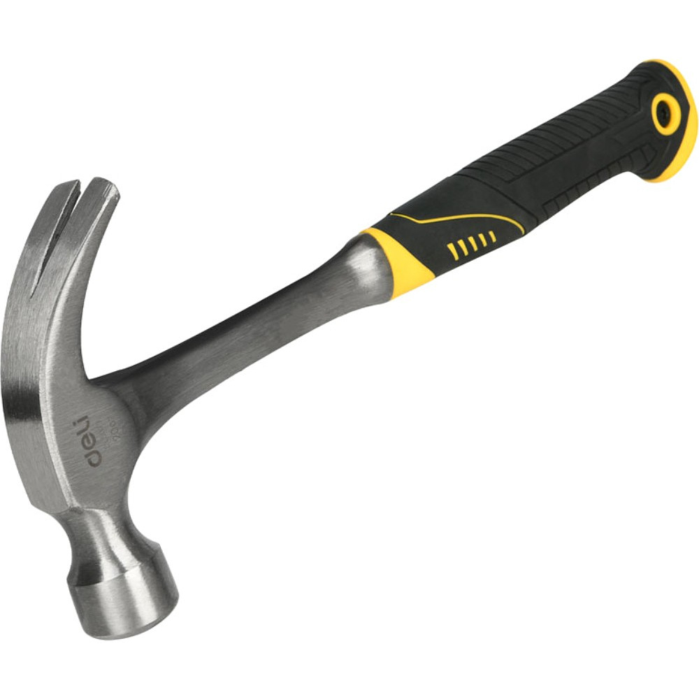 Молоток-гвоздодер Deli YS EDL5073, 0,55 кг, цельнокованный, фибергласовая рукоятка