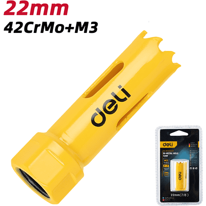 Коронка биметаллическая Deli YS EDH-SKK022-E1, 22 х 38 мм, М14 - 2