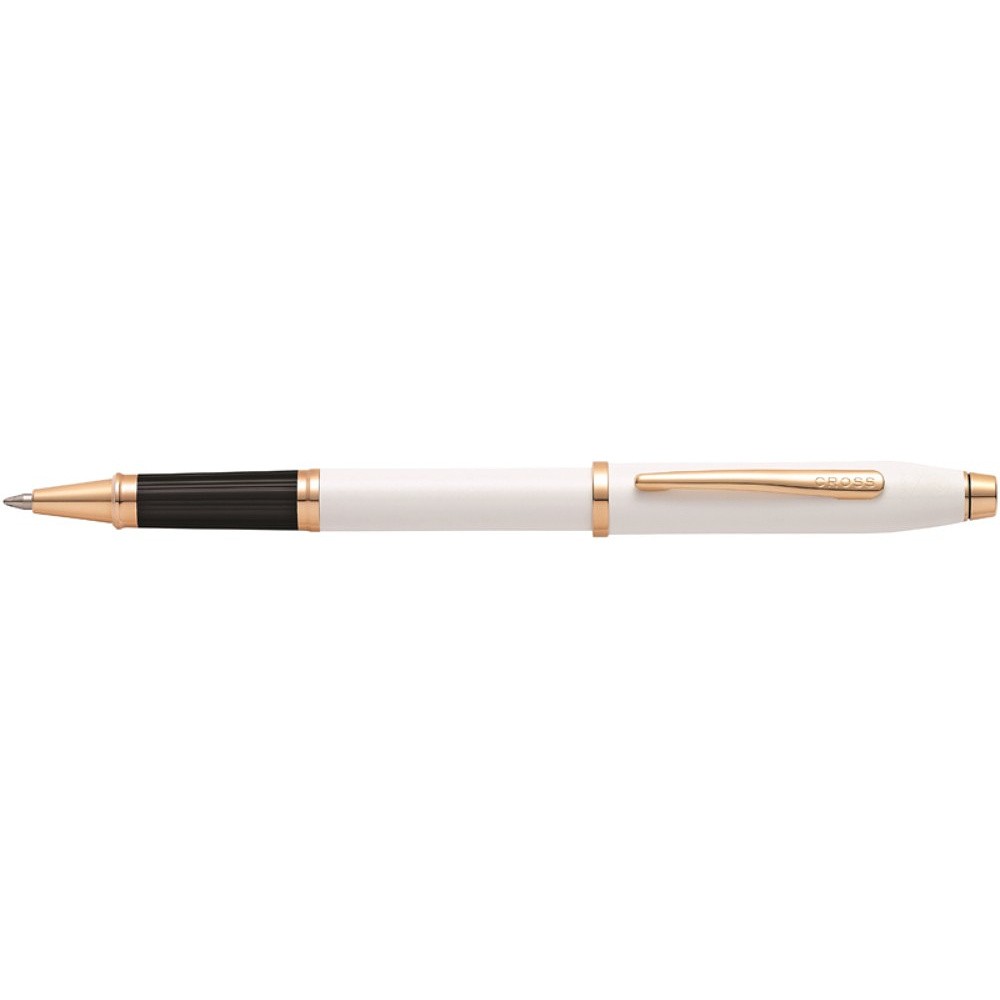 Ручка роллер "Century II Pearlescent White Lacquer", 0,7 мм, жемчужный, розовое золото, стерж. черный - 2