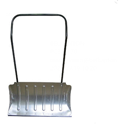 Движок для снега металлический 750х430 мм, оцинкованный формованный с планкой