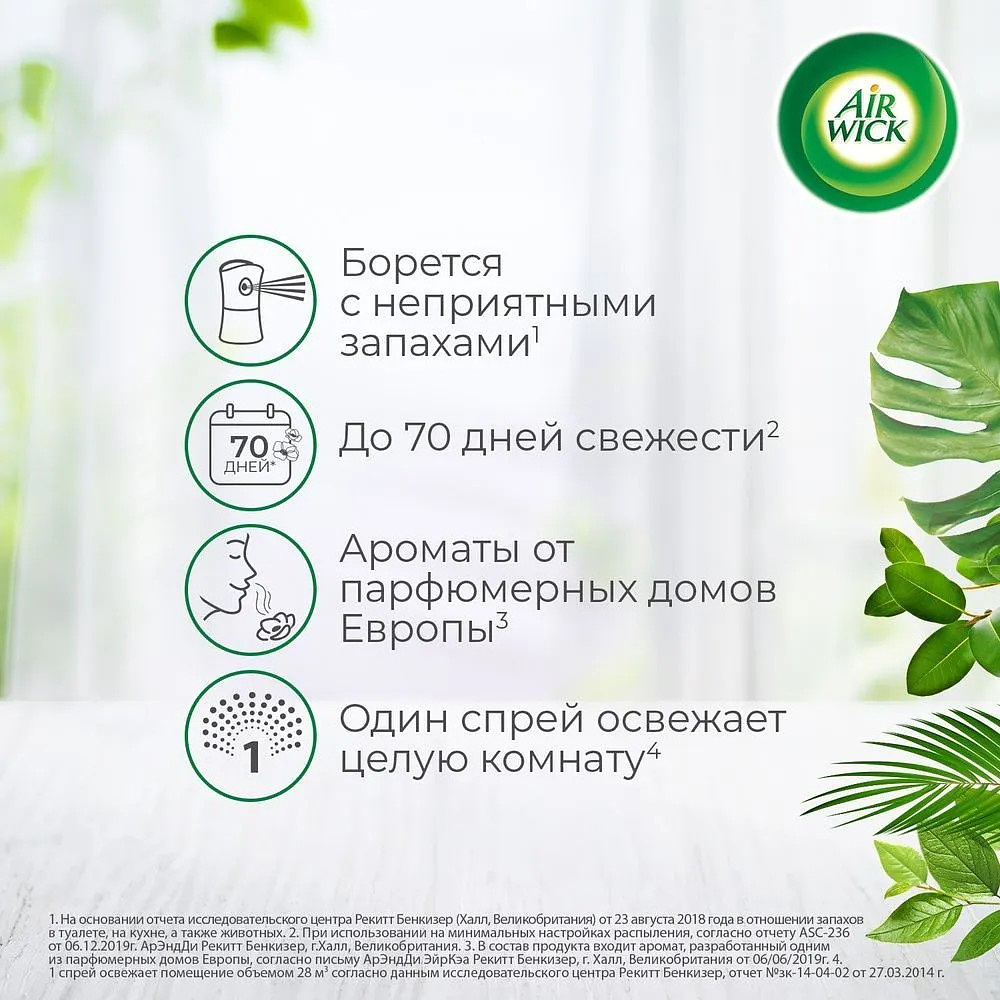 Освежитель воздуха Air Wick Fresh Matic Утренний лес, сменные аэрозольные баллоны, 250 мл - 3