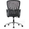 Кресло компьютерное SitZone U-069B, сетка, ткань, черный - 5