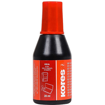 Краска штемпельная "Kores", 28 мл, красный