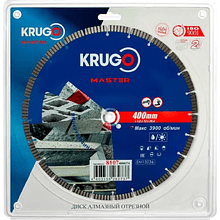 Круг алмазный по бетону Krugo Master, 400х25.4 мм, сегментный
