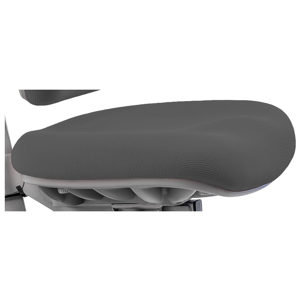 Кресло детское Comf-Pro Match Chair, ткань, серый, пластик, корпус черный, серый, с чехлом салатовым - 3