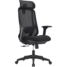 Кресло для руководителя SitZone U-090A, сетка, ткань, пластик, черный