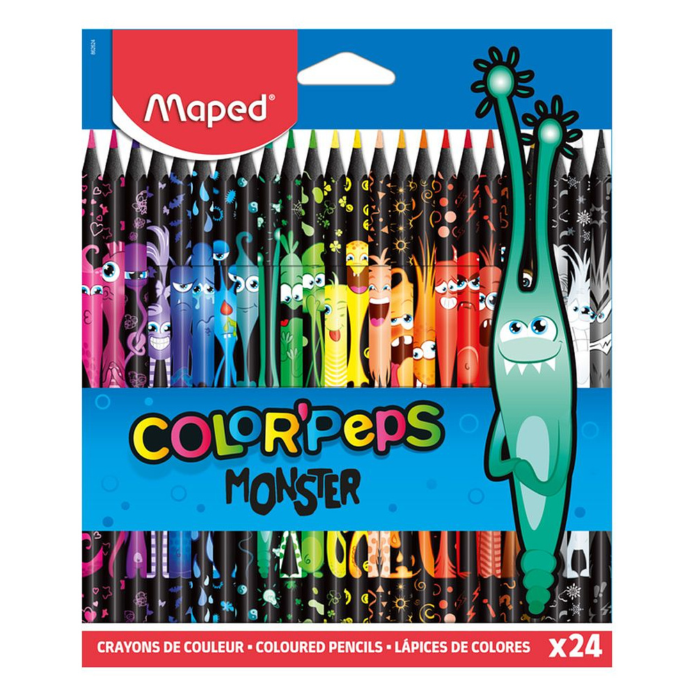 Цветные карандаши Maped "Color' Peps Monster", 24 цвета