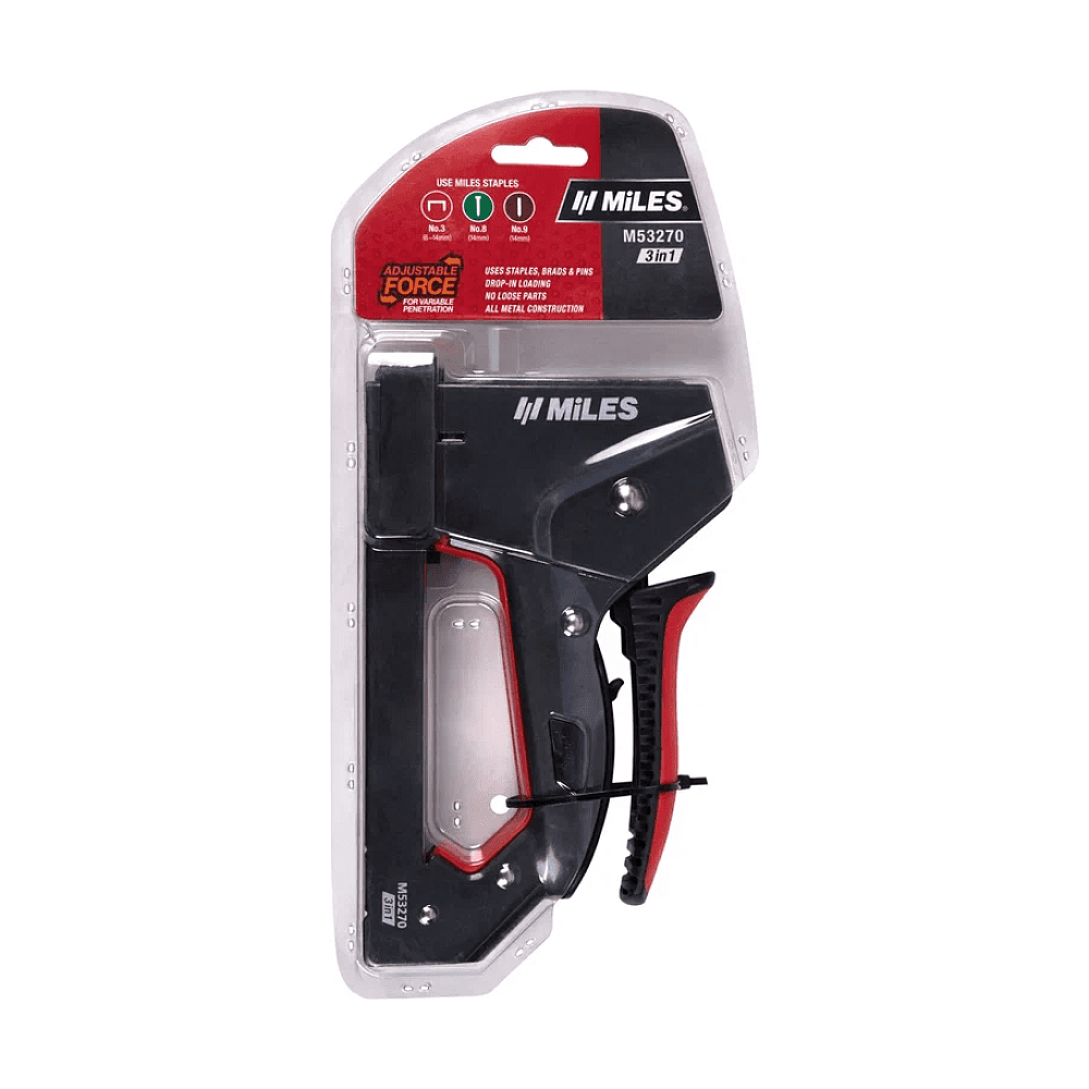 Степлер скобозабивной MILES "M53270/T" 3-в-1