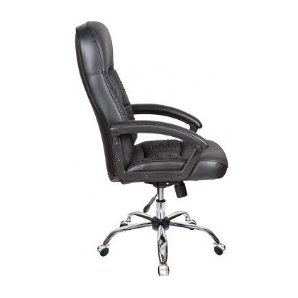 Кресло для руководителя "Бюрократ T-9908AXSN-AB", кожа, хром, черный - 3