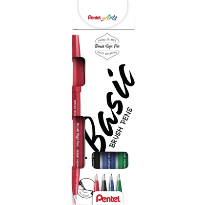 Маркер-кисть "Brush Sign pen. Basic", 4 шт - 3