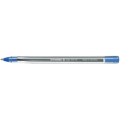 Ручка шариковая "Tops M", 0.5 мм, прозрачный, стерж. синий - 4
