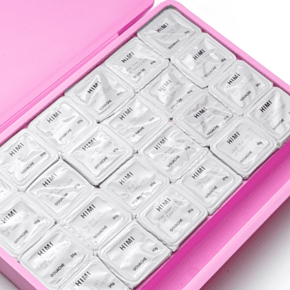 Краски гуашевые "Himi Jelly Cup. New vision", 24 цвета, кювета, розовый футляр - 4