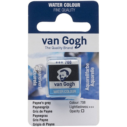 Краски акварельные "Van Gogh", 708 серая пейна, кювета