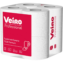 Бумага туалетная Veiro Professional Premium, в стандартных рулонах, 8 рул, 15 м, 2 слоя