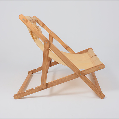 Кресло-шезлонг двойной DYATEL, ткань, бежевый, массив сосны  - 4