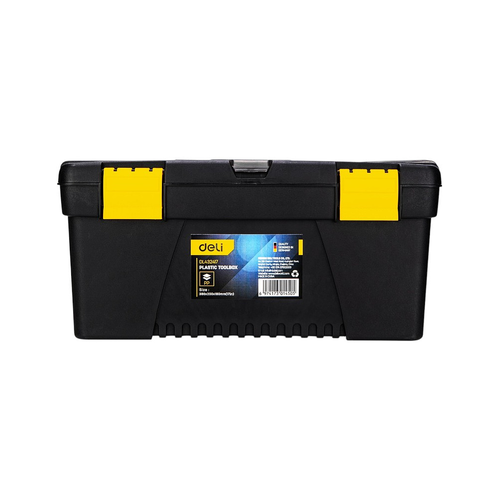 Ящик для инструмента Deli "EDL432417", 380x200x180 мм, пластмасса, с секциями
