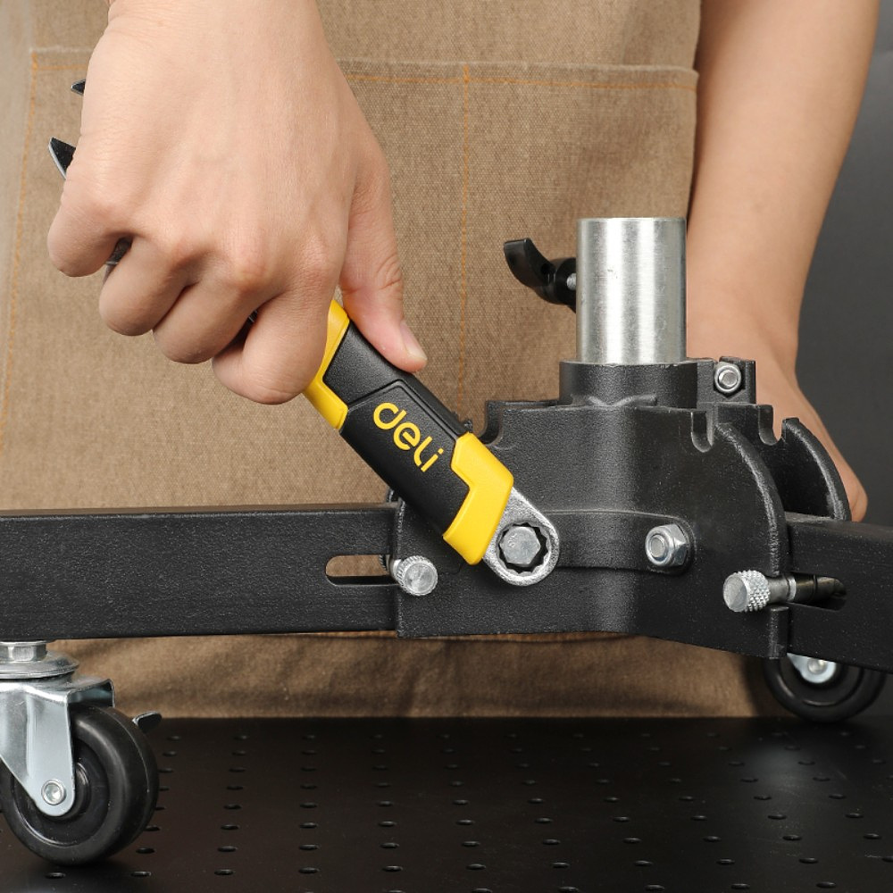 Ключ разводной Deli "EDL30110", 250 мм, черный, желтый - 4