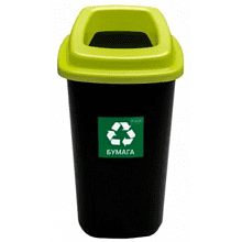 Урна Plafor Sort bin для мусора 90л, цв.черный/зеленый