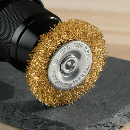Щетка для дрели Deli YS EDH-GSS075-E3, плоская, проволочная - 3