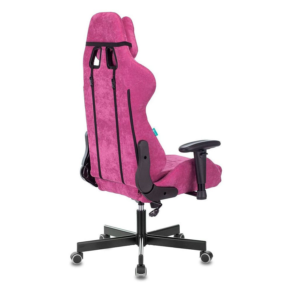 Кресло игровое Бюрократ "VIKING KNIGHT Fabric", ткань, металл, малиновый - 4