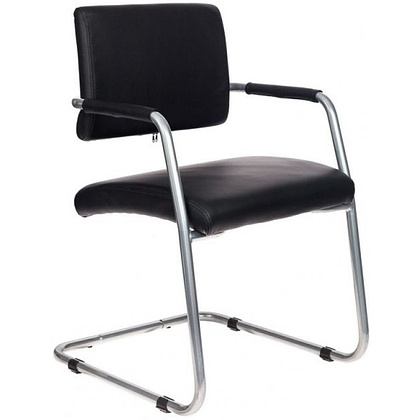 Кресло на полозьях "Бюрократ CH-271-V", кожзам, металл, черный