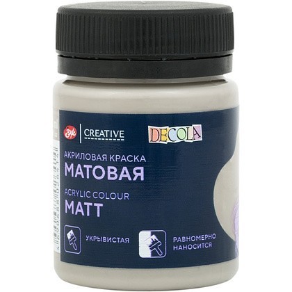 Краска акриловая матовая "Декола", 445 французский кофе, 50 мл., банка