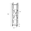 Стеллаж "Loft CH-2", 400х350х1820 мм, черный, белый крафт - 2