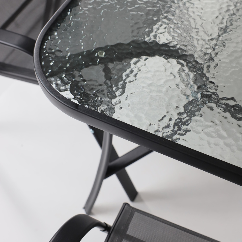 Комплект мебели садовой AksHome SUNBEAM (стол 1 шт, 6 кресел, зонт 1 шт), серый, черный - 22