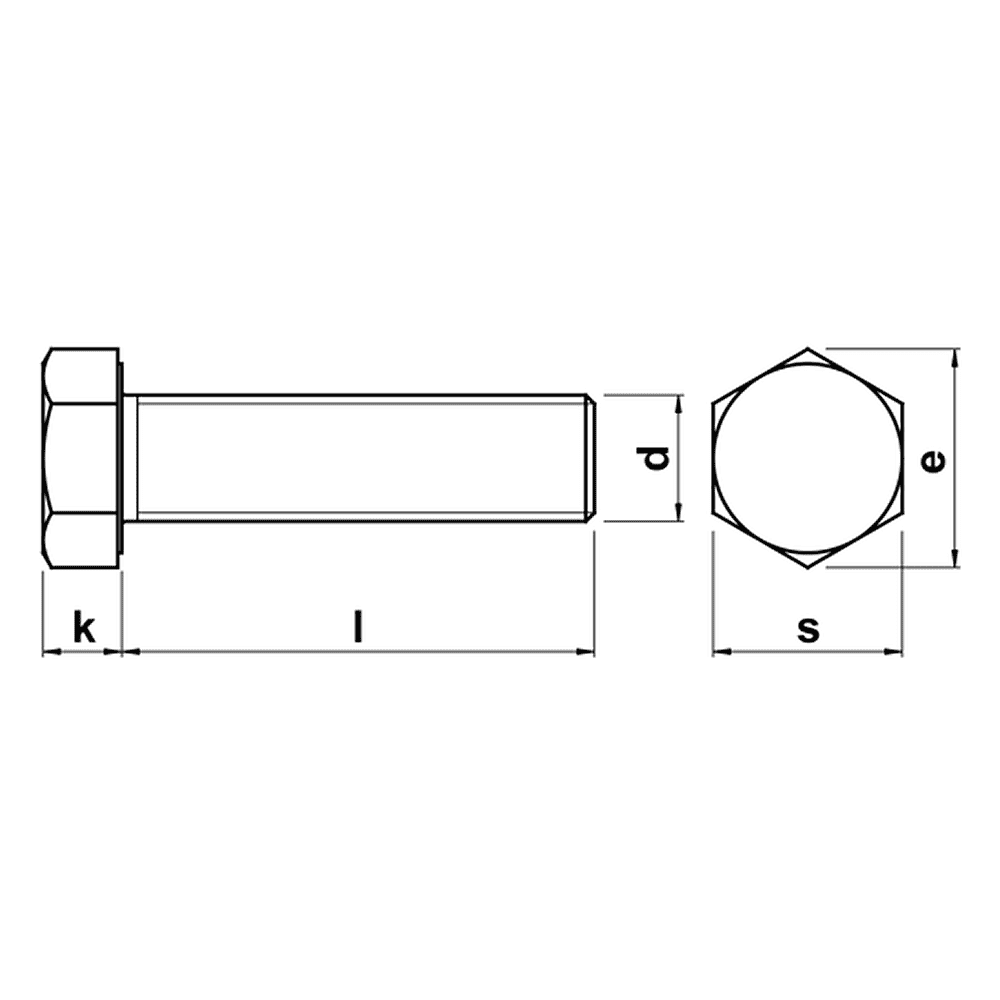 Болт шестигранный М12х60 мм, DIN 933/ГОСТ 7798-70, цинк, 5 кг - 2