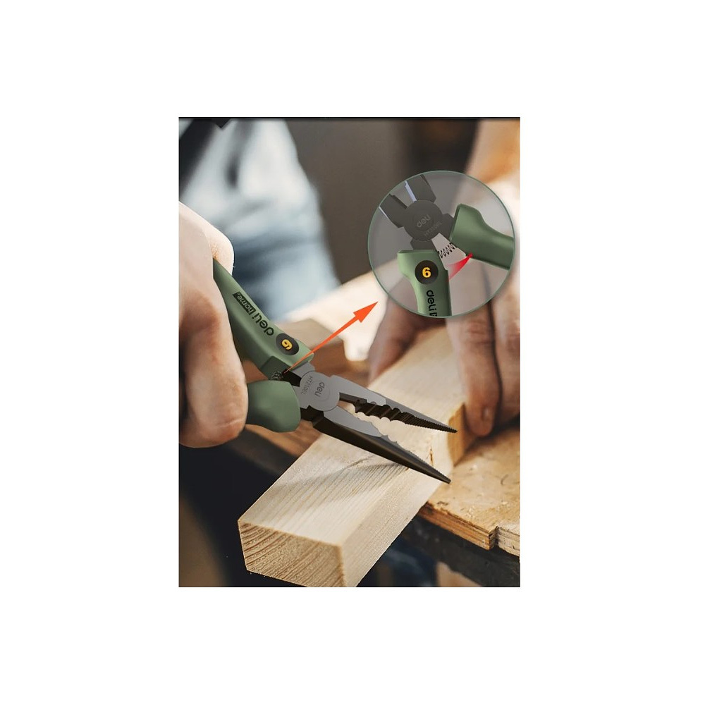 Набор ручного инструмента Deli HS EHT0006L, 6 предметов, Soft Touch, зеленый - 9