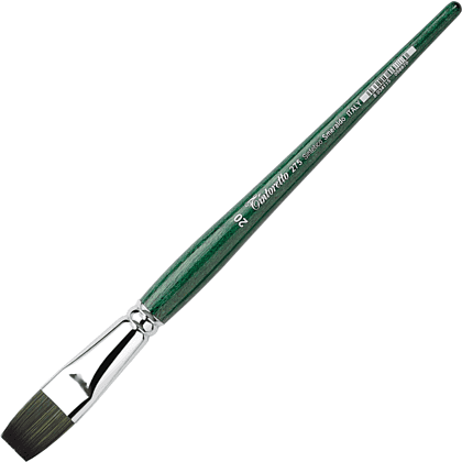 Кисть для рисования "Tintoretto Emerald", синтетика, плоская, №20
