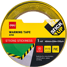 Клейкая лента разметочная Deli "Stick up Strong", 4.8x33 см/м, желто-черный