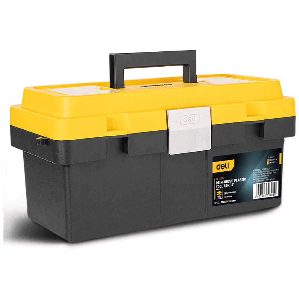 Ящик для инструмента Deli "EDL-TC240", 360х190х180 мм, пластмасса 