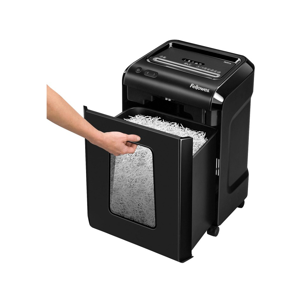 Уничтожитель Fellowes PowerShred 92Cs, DIN P-4, 4х38 мм, 18 листов., 25 литров., SafeSense - 5