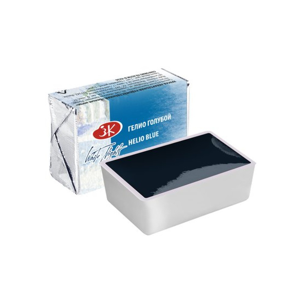 Краски акварельные "Белые ночи", 596 гелио голубой, кювета