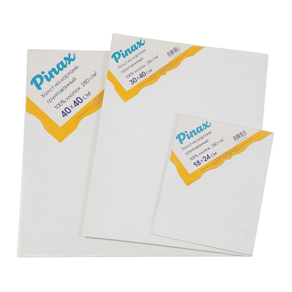 Холст на картоне "Pinax", 30x30 см, хлопок, 280 г/м2