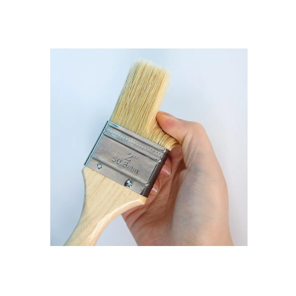 Кисть малярная плоская Deli YS EDL509122, 2"-50 мм, деревянная рукоятка, искусственная щетина - 5