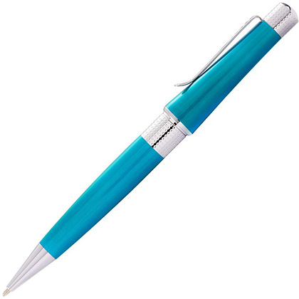 Ручка шариковая автоматическая "Cross Beverly Translucent Teal Lacquer", 0.7 мм, бирюзовый, серебристый, стерж. черный - 2