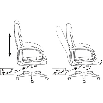 Кресло для руководителя Бюрократ "CH 002 Fabric", ткань, пластик, черный - 9
