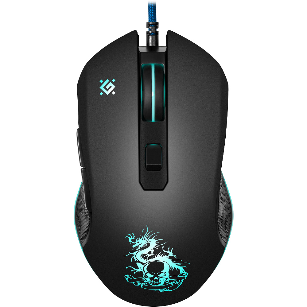 Набор мышь и коврик "Defender Sky Dragon GM-090L", оптич.,проводная, черная, 800-3200dpi